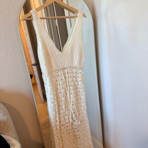 Flook Crochet Maxi Dress | Ivory | Size M